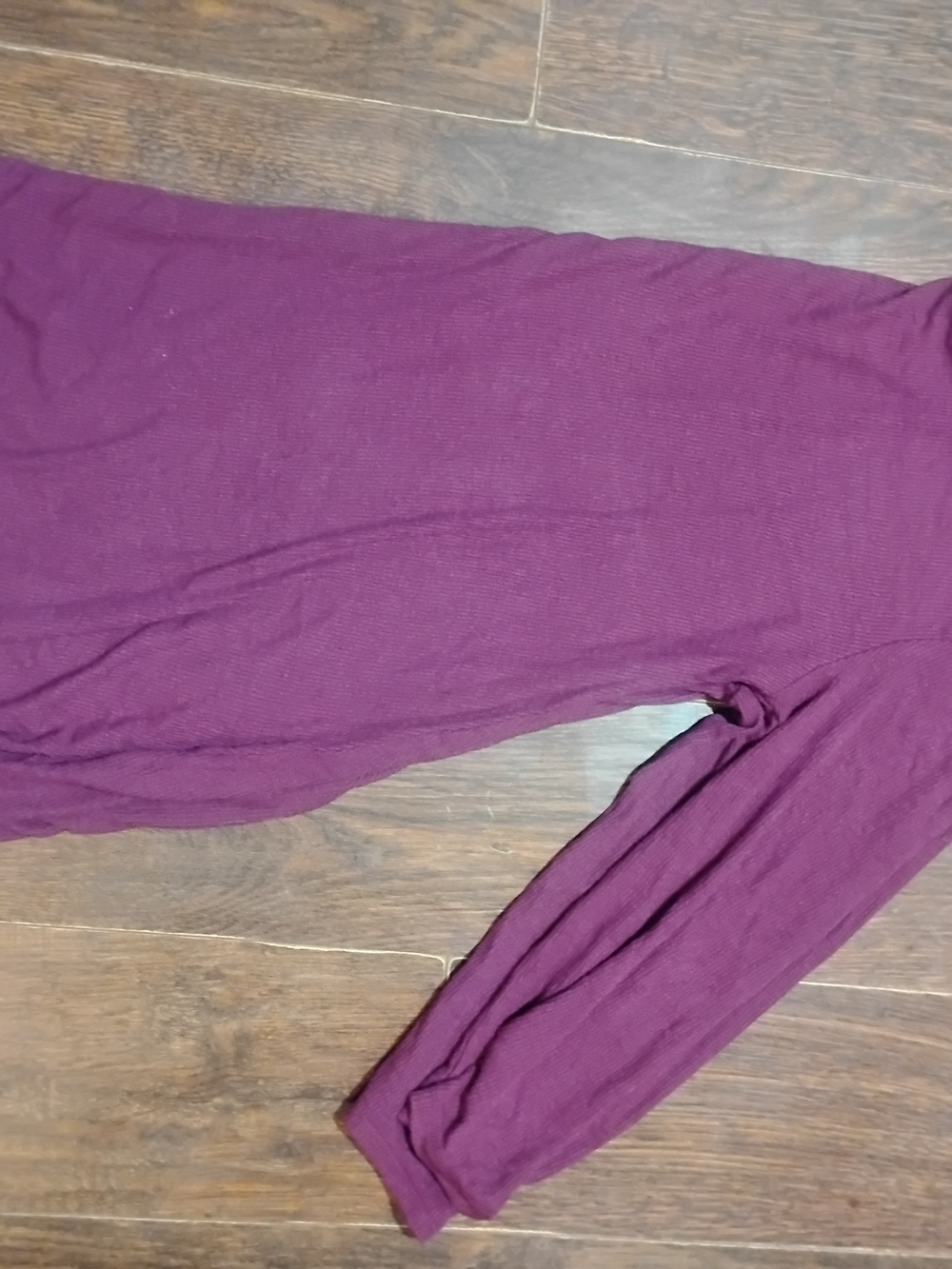 SO Plum Ribbed Tunic Tee